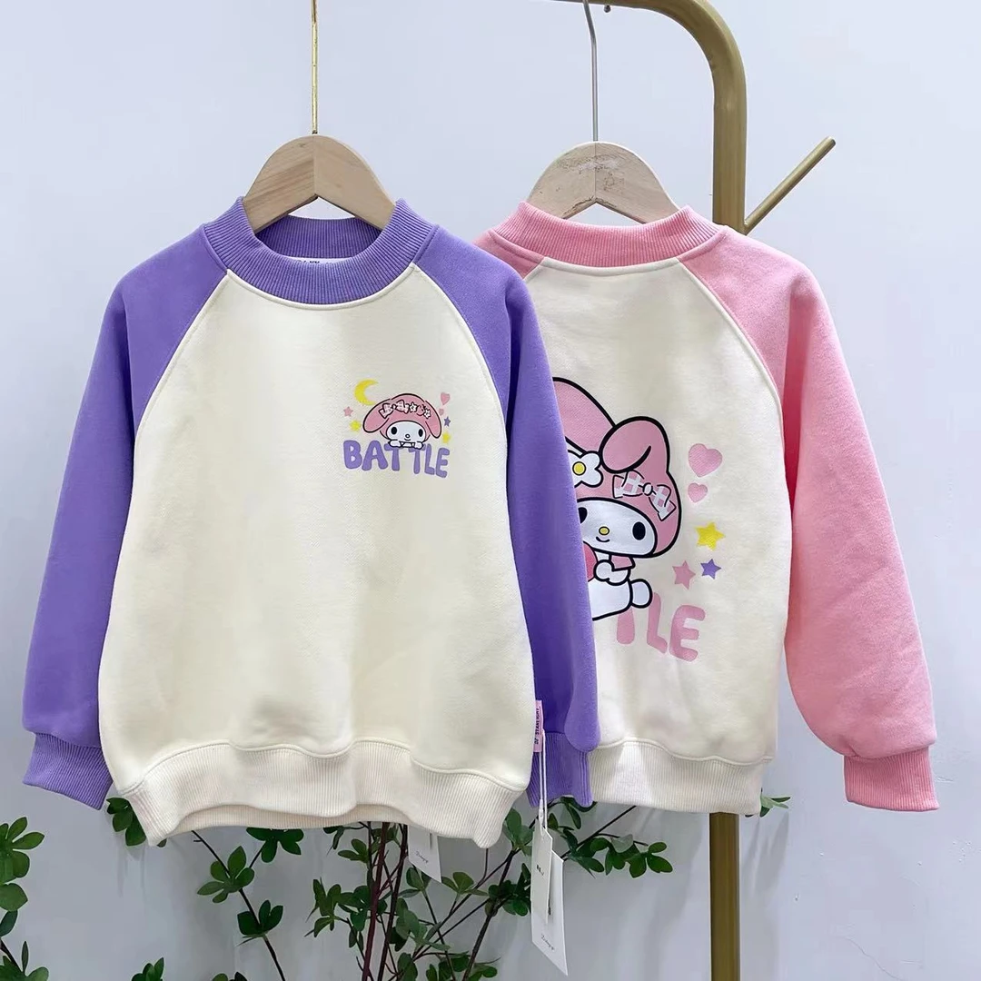 【一体绒】女童秋冬半高领卫衣23979
