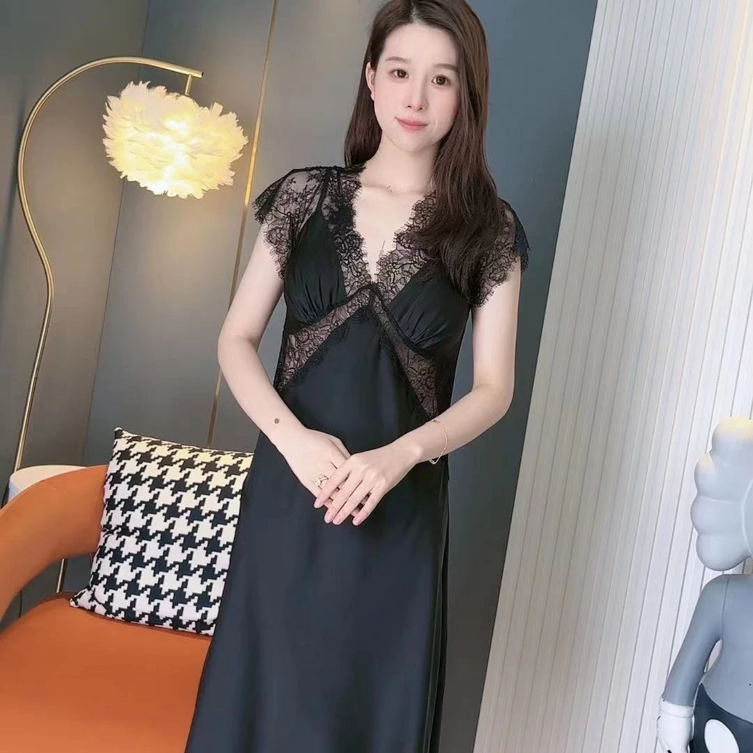 小七推荐新款夏季蕾丝性感睡裙吊带薄款连衣裙两件套显瘦睡裙女