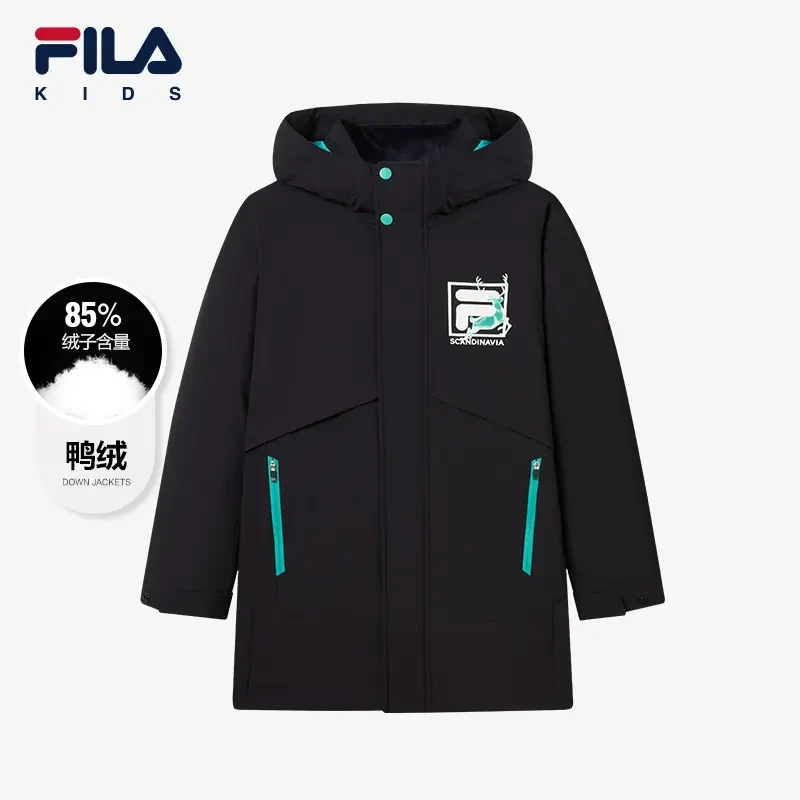 FILAKIDS斐乐儿童羽绒服冬季休闲保暖中长款羽绒外套K62B442996U
