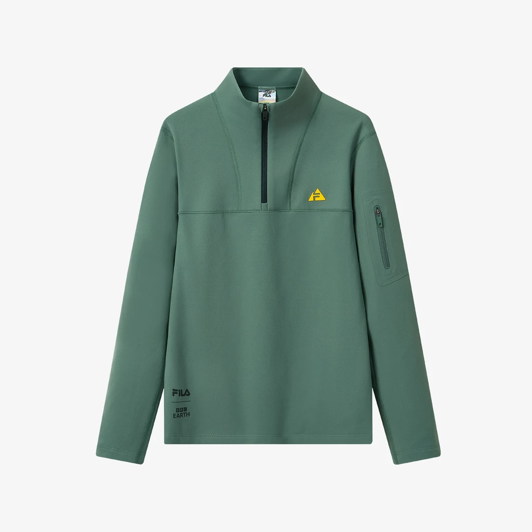 FILAKIDS【远红外发热】斐乐儿童春秋男大童运动针织宽松百搭长袖衫