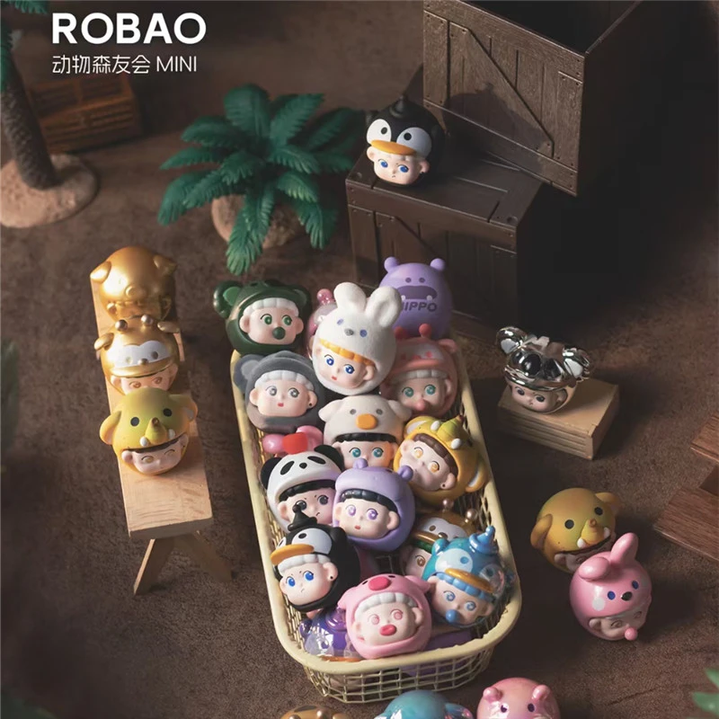 贝贝【拆盒】ROBAO动物森友会萌粒（踩尾巴）系列潮玩盲盒代拆