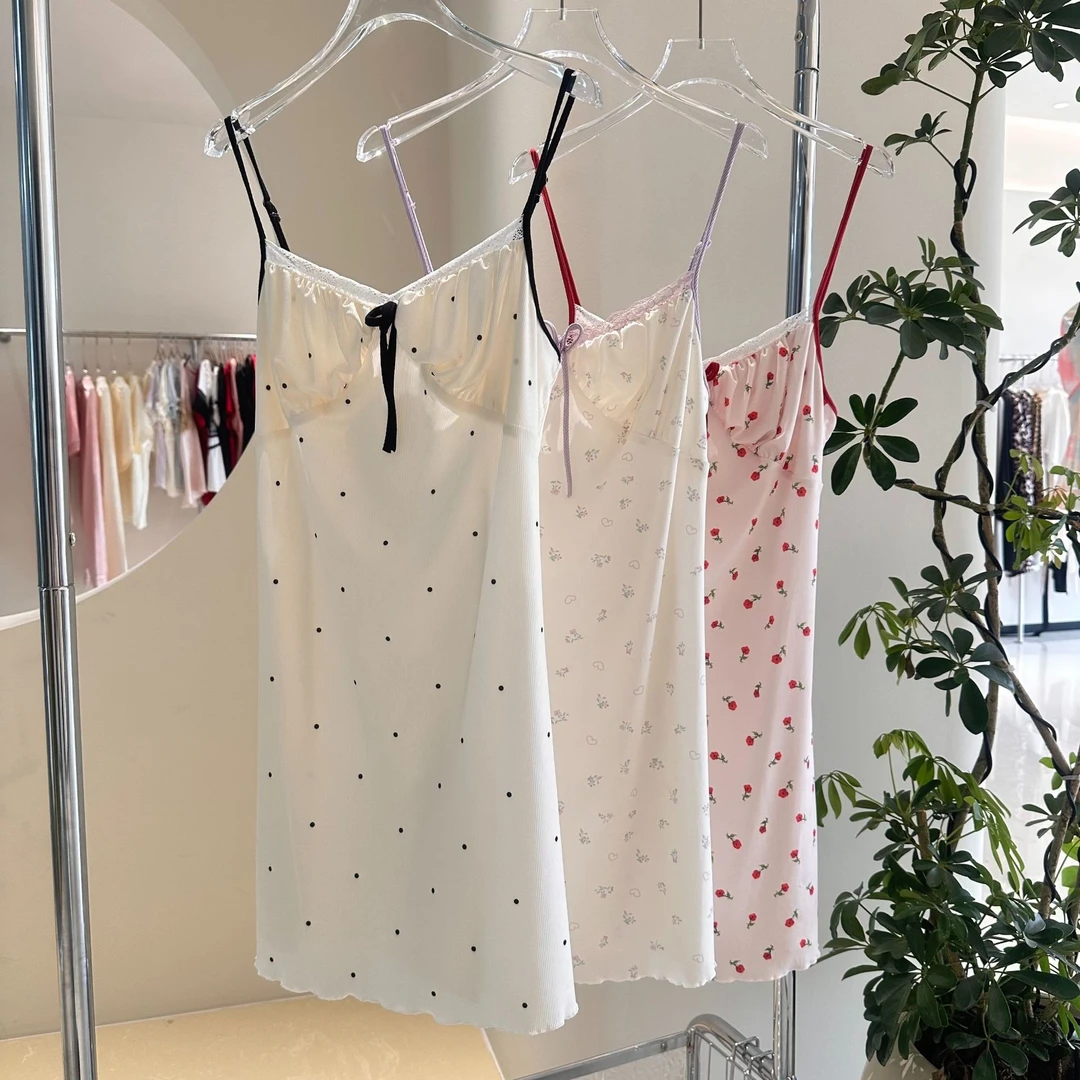 【人间小甜心】璐璐的秘密高定轻奢睡衣2024夏季新款印花薄款睡裙