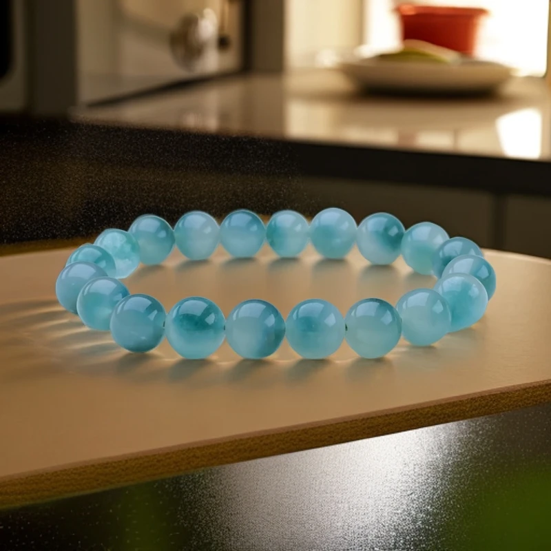 A28号精品飘绿珠串手链10mm多样性发一件