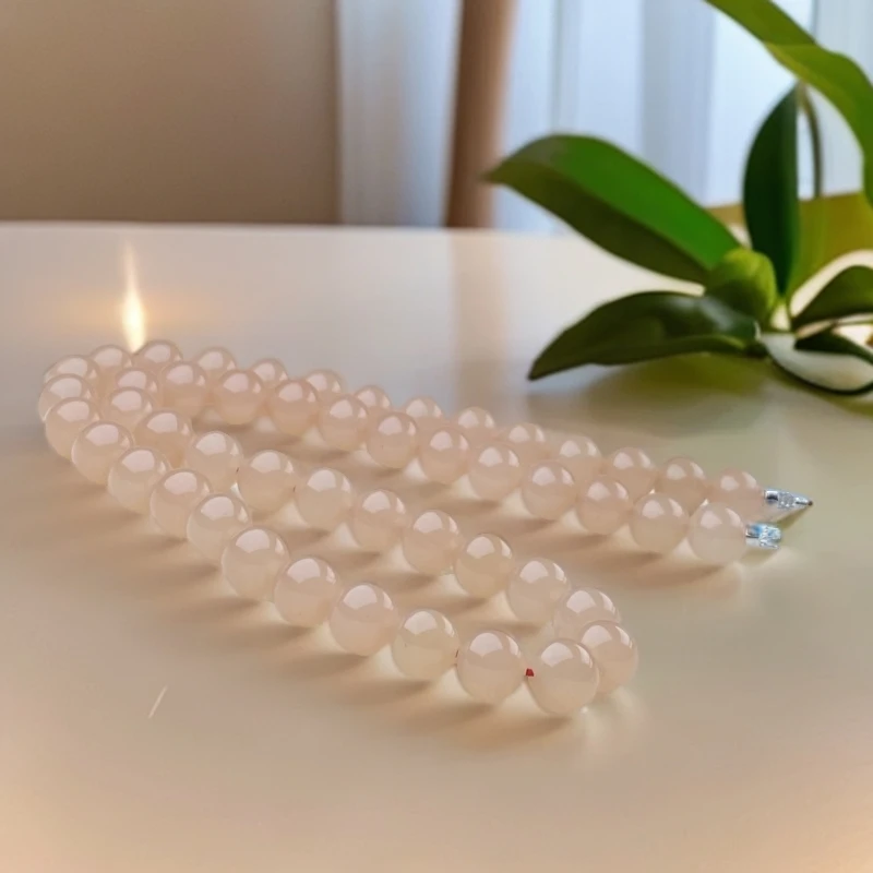 过年25A522号精品时尚藕粉项链10mm多样性发一件