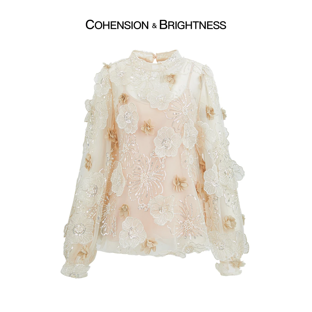 凝慧【琉璃花房】美拉德穿搭-轻熟法式时尚百搭衬衫CO063