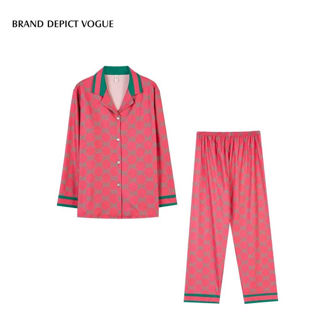 比迪维【G家情侣】秋冬加绒防静电男女同款轻奢时尚休闲长袖睡衣