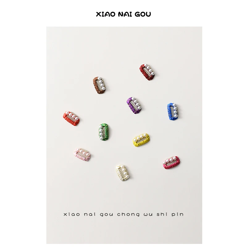 2cm手工珍珠宠物狗狗发夹猫咪头饰约克夏马尔济斯专用BB夹发卡