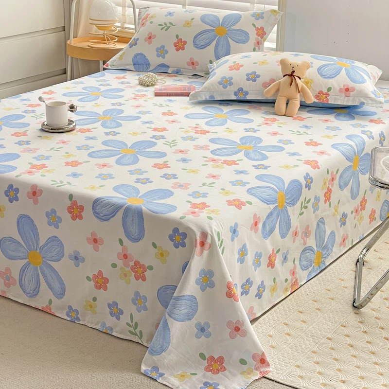 纯棉床单单件单人被单全棉学生宿舍亲肤斜纹小碎花加厚双人大炕单