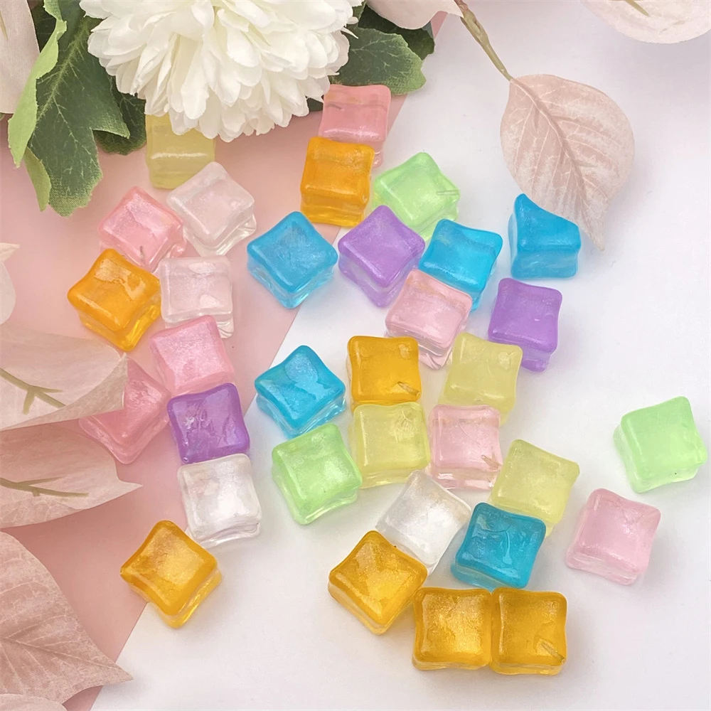 手工按斤称彩色夜光冰块1.8cm奶油胶咕手机壳儿童配件宝石萌diy