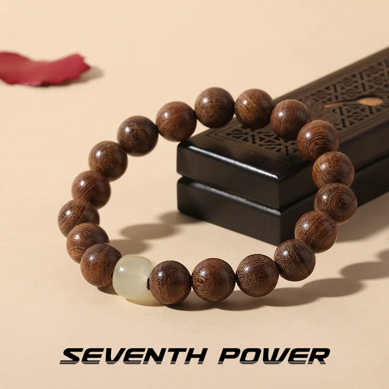 非金属木质手链 双12爆款天然木质手持串DIY男女士运转复古国潮风