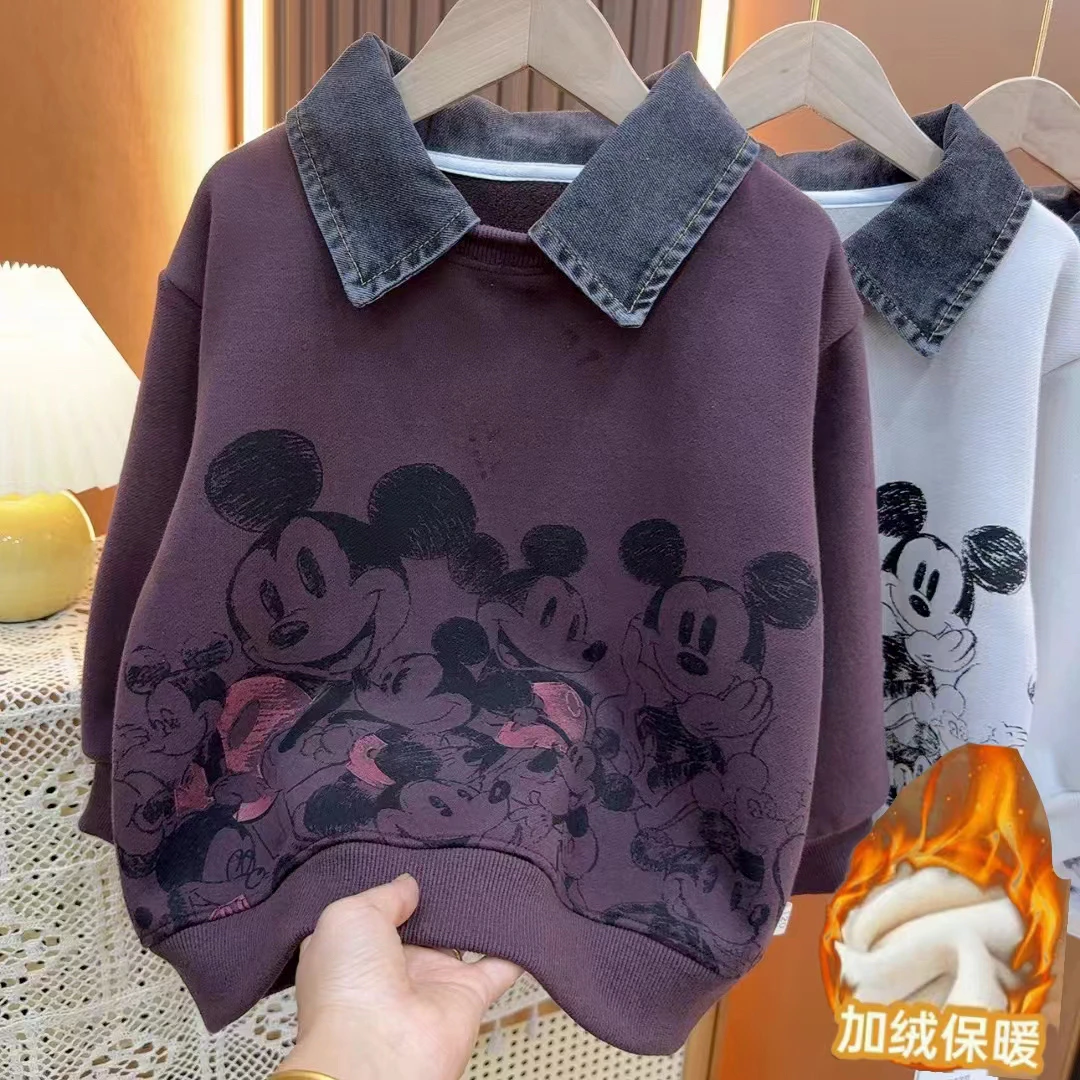 【清版不补】百搭牛仔领POLO衫～加绒新款韩版时尚卫衣YJ