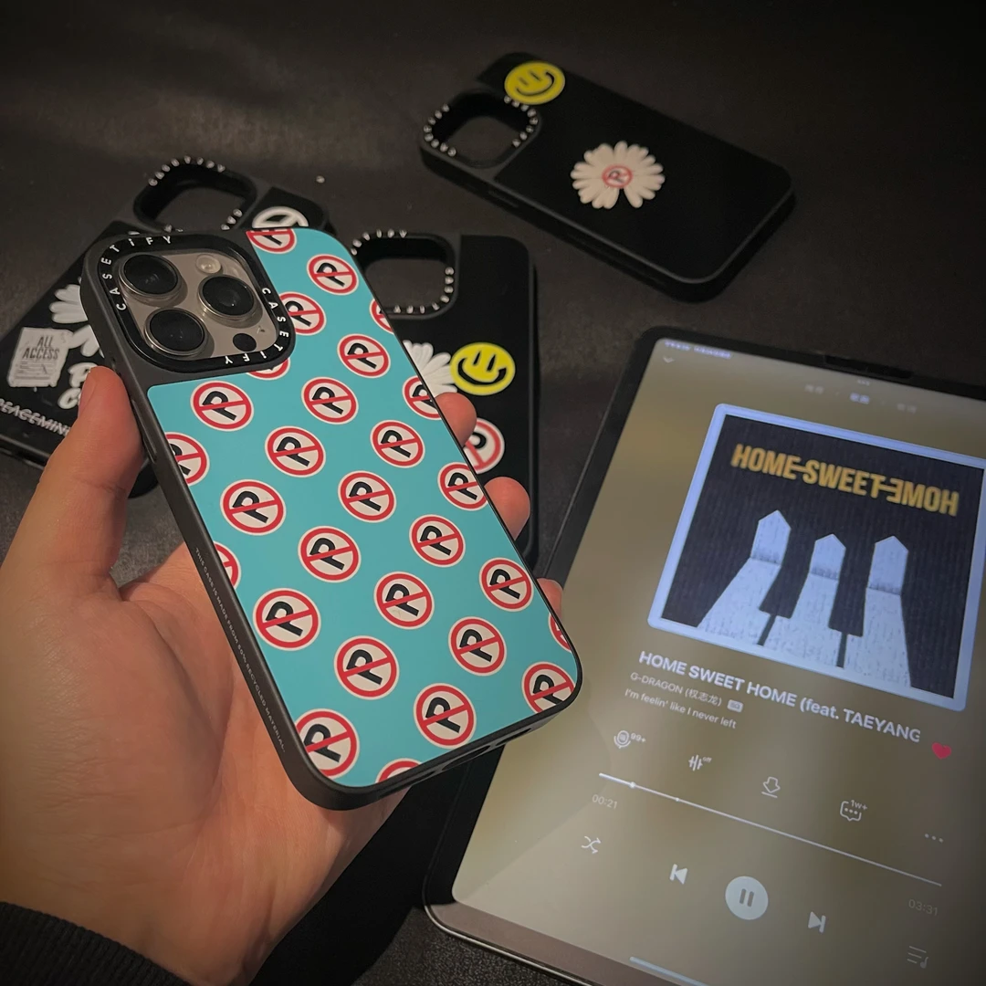 权志龙 同款风格元素 P标 DIY手机壳 全包ins个性