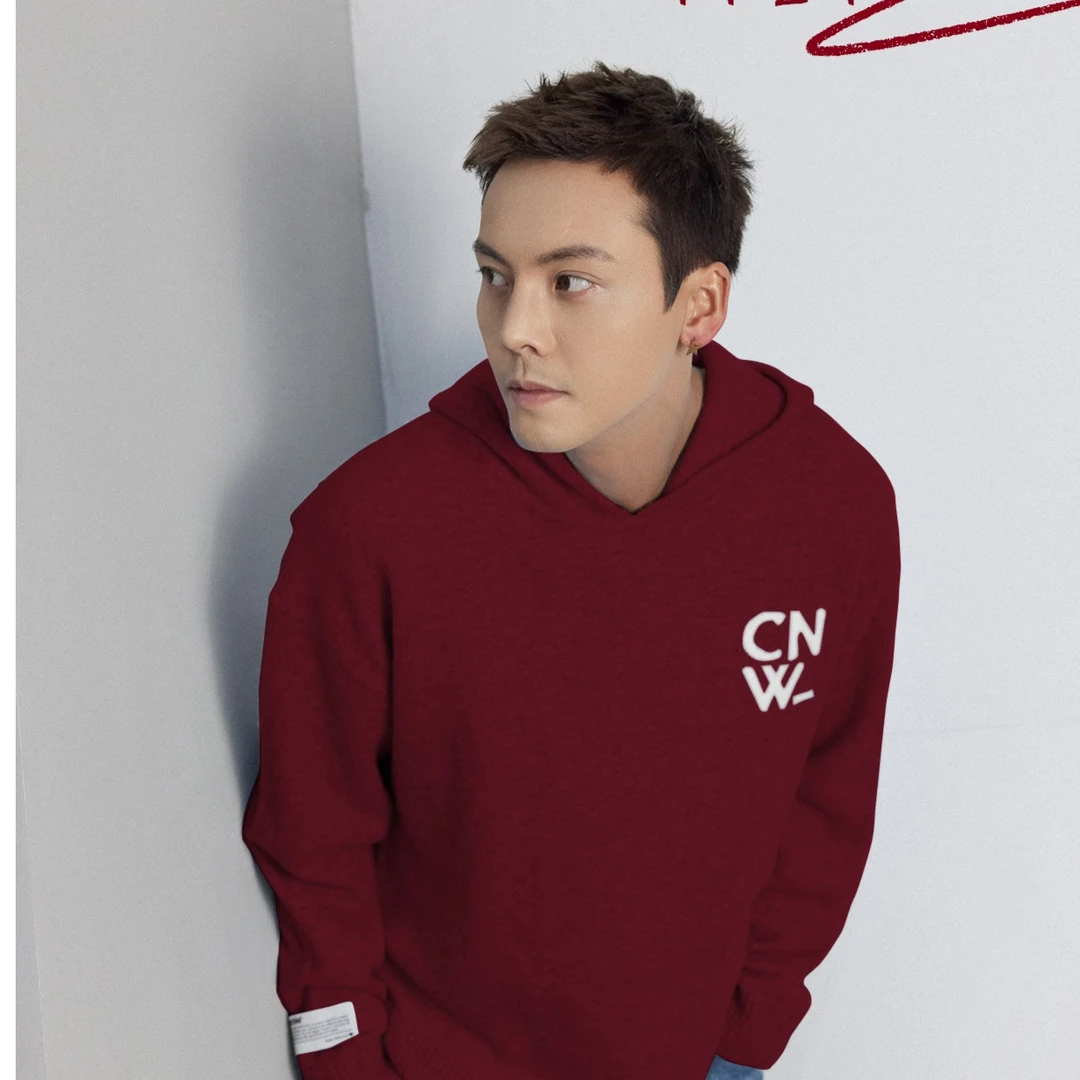 陈伟霆卫衣CANOTWAIT_秋冬穿搭圣诞保暖户外情侣男女同款连帽毛衣