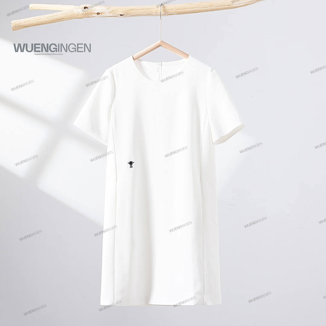 无印心匠线下598！简约+刺绣 纯色&时尚 女装连衣裙 B14065