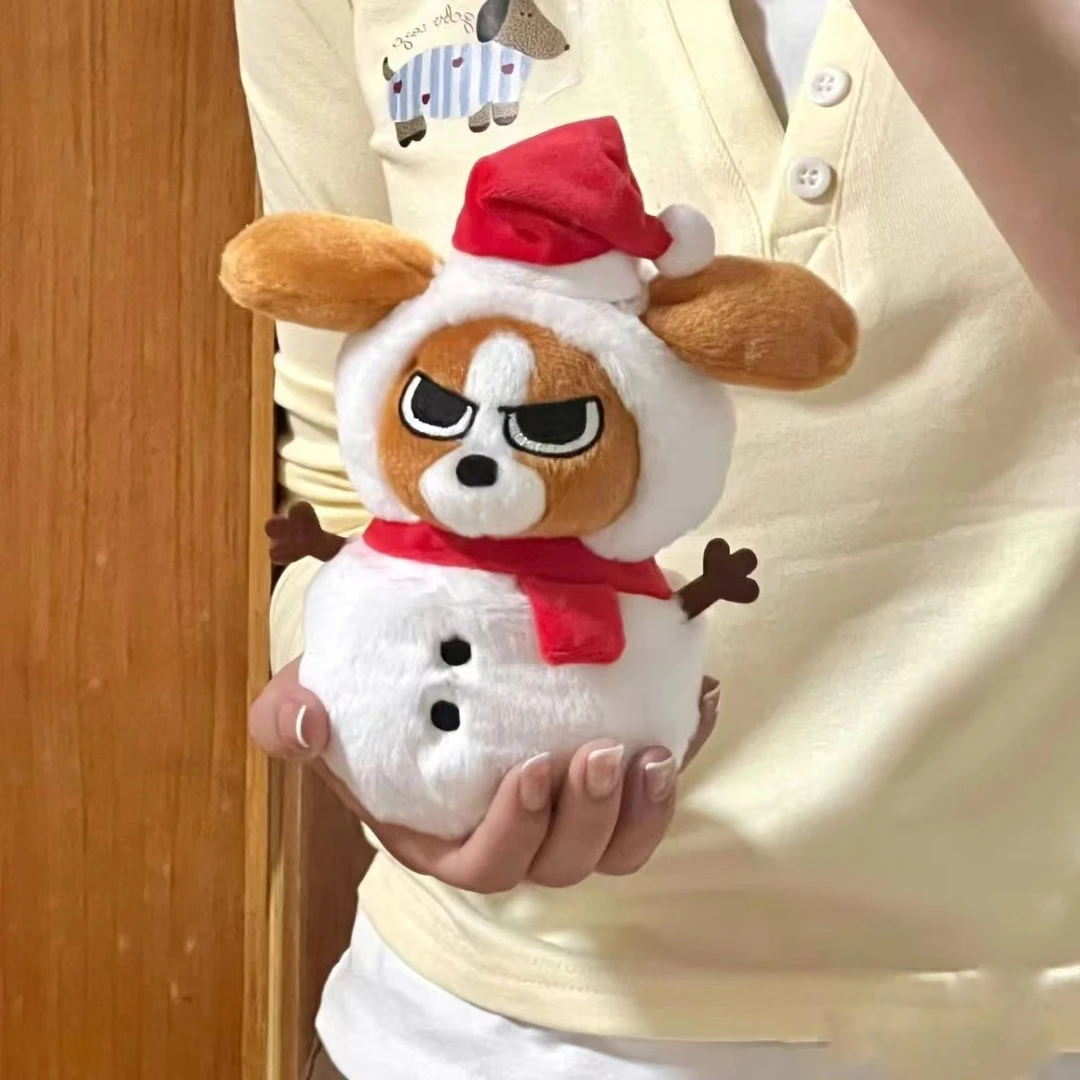 暹罗厘普圣诞雪人比格多栋玩偶小狗变装毛绒玩具圣诞老人节日礼物