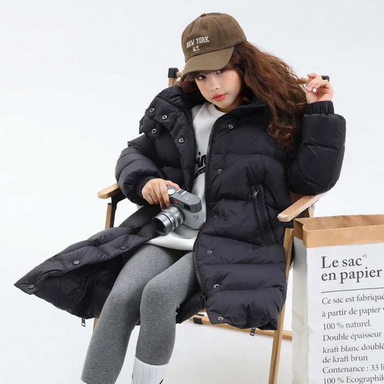 【羽物官方】极寒儿童白鹅绒羽绒服长款过膝男童女孩外套TZ2028-1