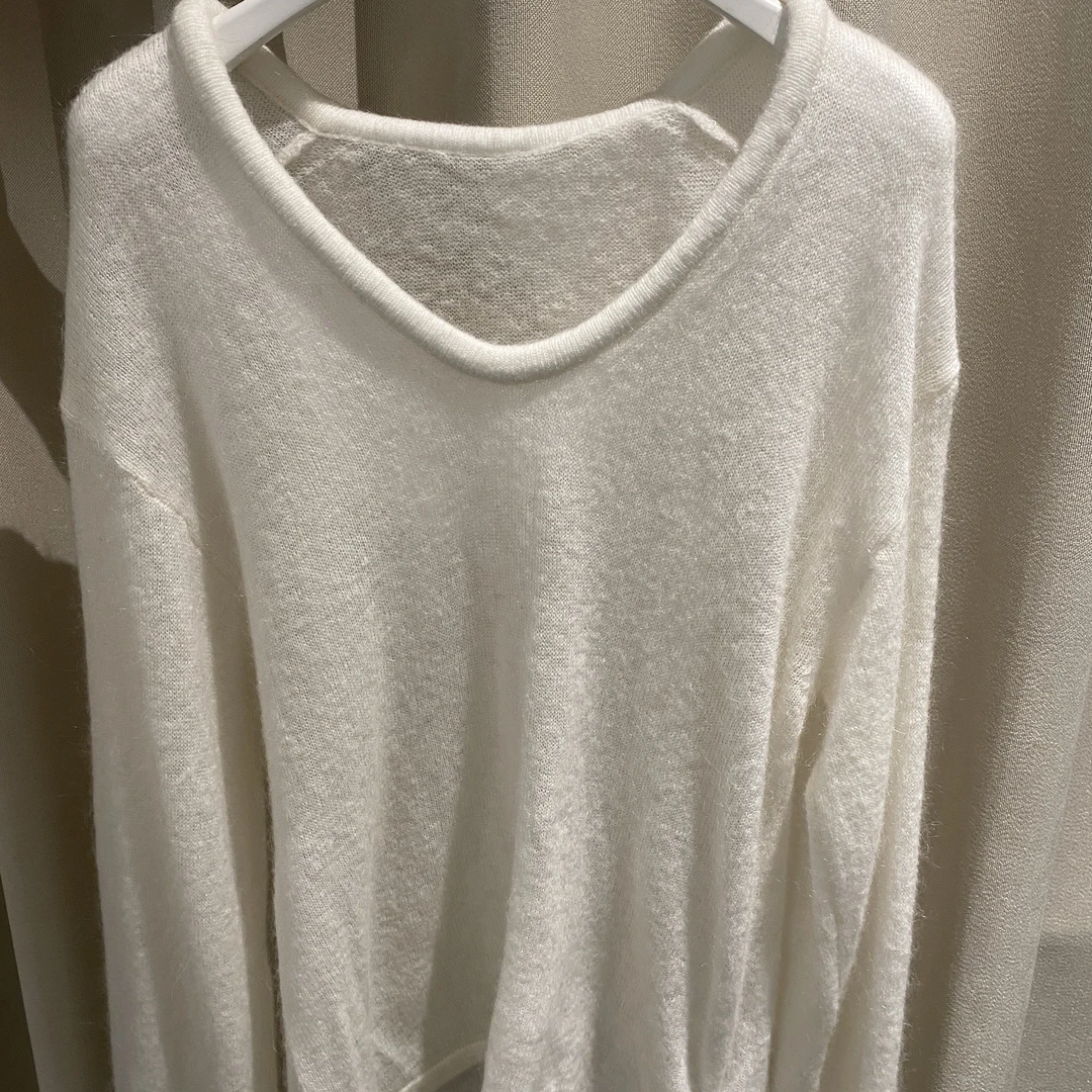 RRROSE羊毛立体U领宽松毛衣