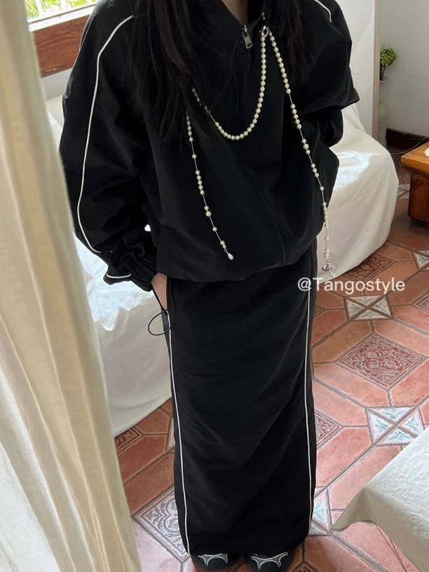 HELLOTANGO《运动时髦》小众设计运动风格半身裙春83219#半裙