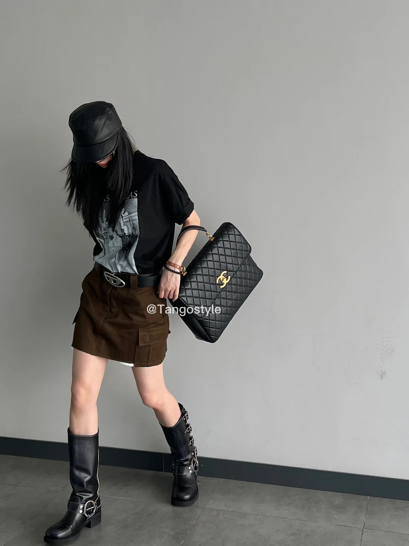 HELLOTANGO《降低曝光值》小众设计极简工装风短裙83223#