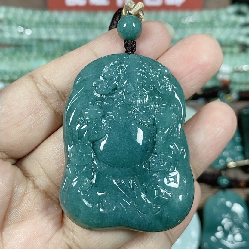 【闪购商品】翡翠颈饰未镶嵌玉吊坠随性财神牌