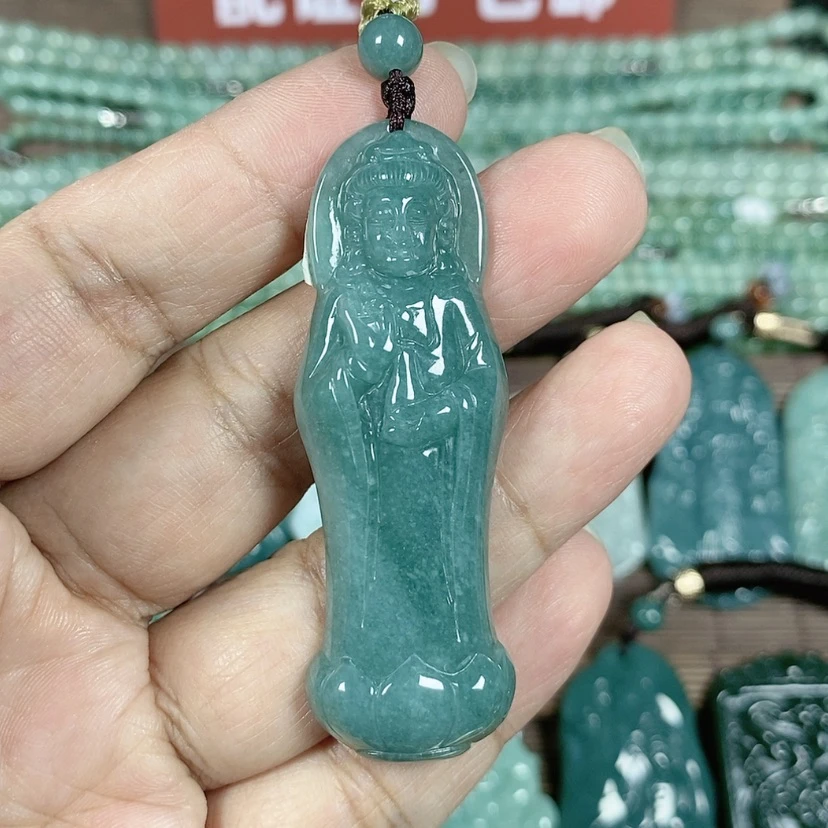 【闪购商品】翡翠颈饰未镶嵌玉吊坠站观音
