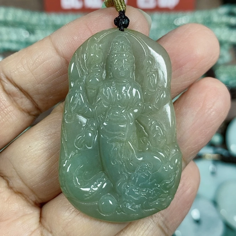 【闪购商品】翡翠颈饰未镶嵌玉吊坠随性御龙千手观音