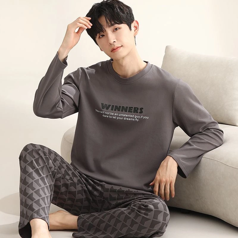 男款睡衣休闲运动可外穿两件套家居服