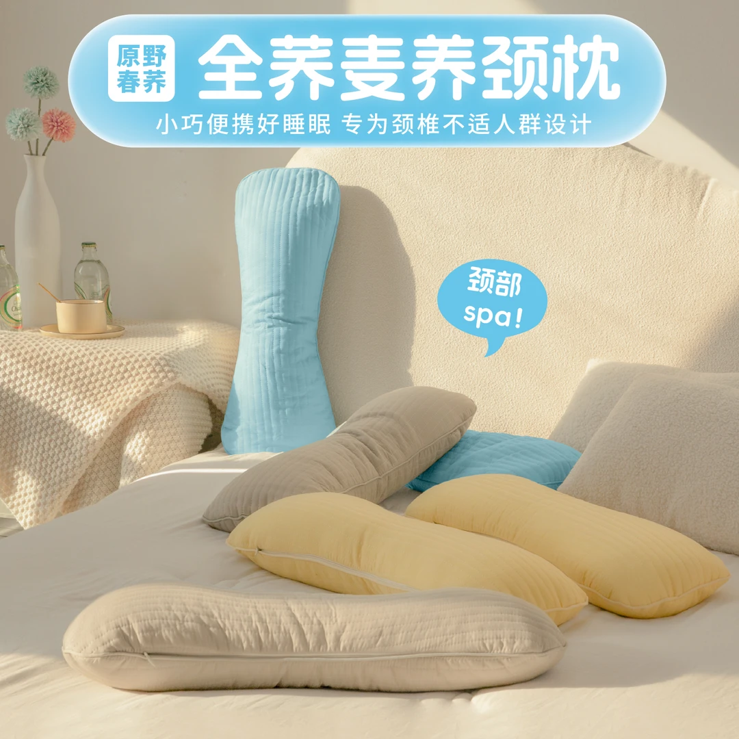 荞麦枕头纯荞麦壳颈椎成人专用枕家用宿舍侧睡多功能舒适单人小巧