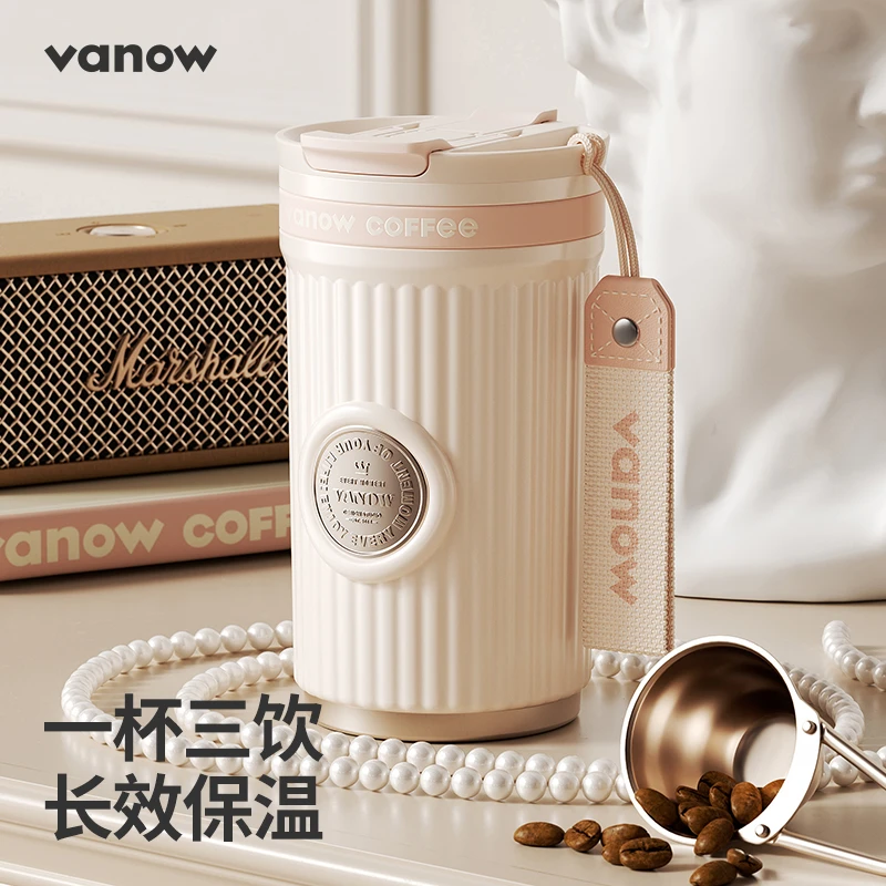 vanow欧式徽章咖啡保温杯礼盒双饮水杯子爆款圣诞节元旦创意礼物