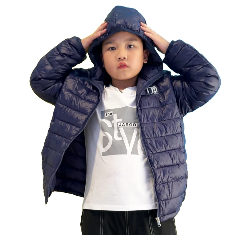 胖童装男童秋冬季轻薄棉服加肥加大中大童连帽冬装保暖休闲棉衣15