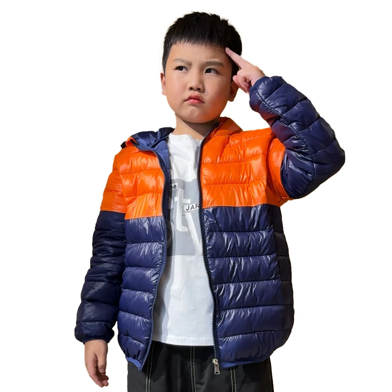 胖男童轻薄保暖棉服中大童加肥加大码秋冬款初中学生宽松棉袄外套