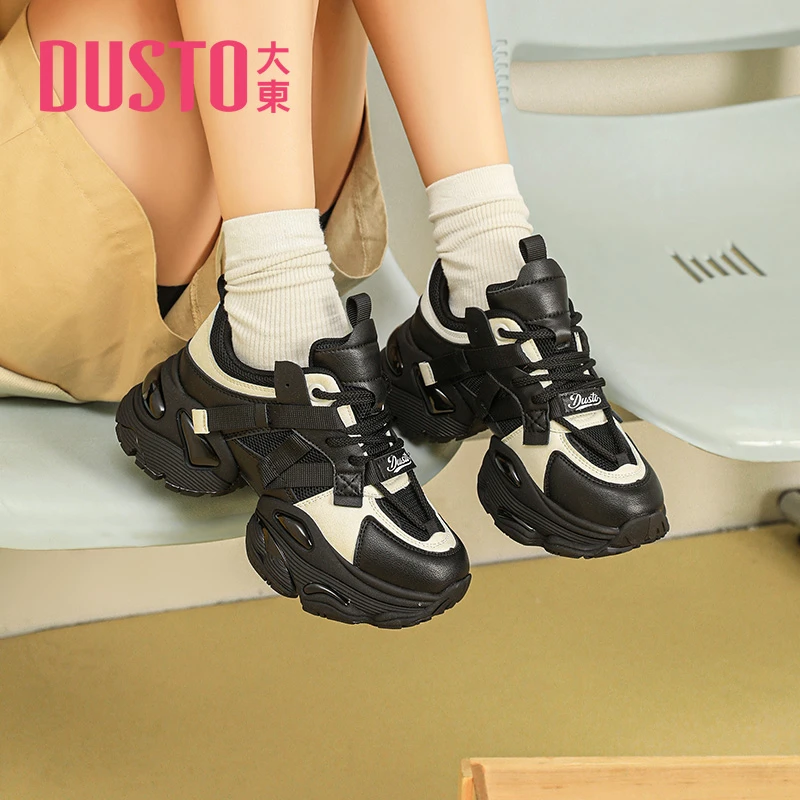 DUSTO/大东春秋新款休闲鞋女厚底增高老爹鞋ins潮流百搭女鞋0701