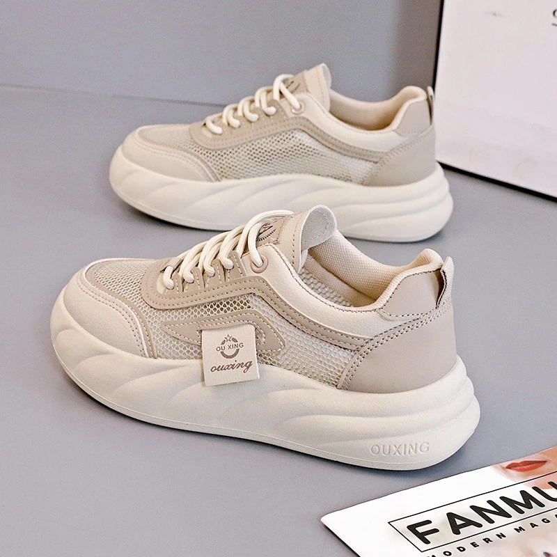 软底软面透气网面女鞋夏季薄款时尚百搭运动休闲鞋ins潮流板鞋