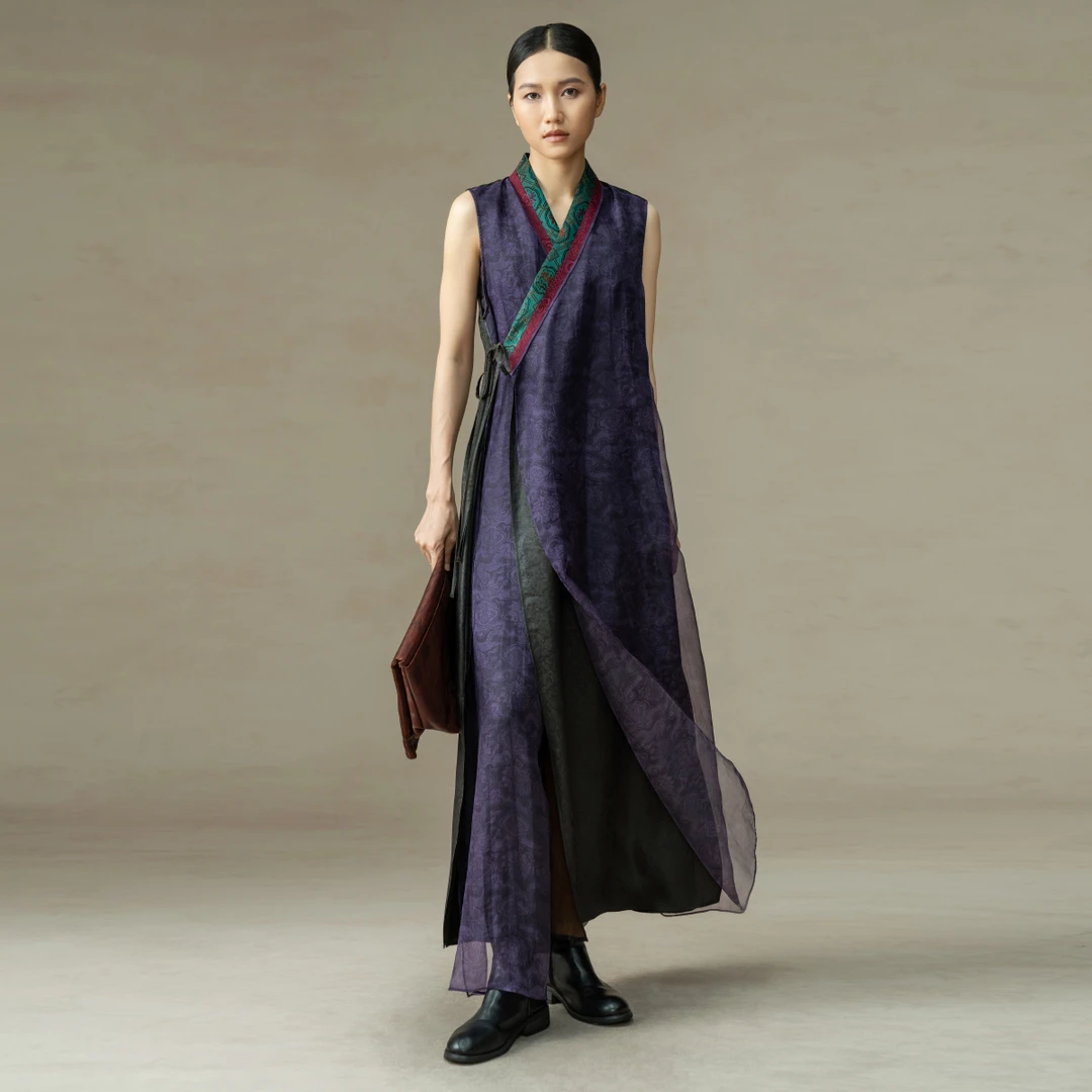 【走心非遗】香云纱马甲23ZM202306A国风新中式桑蚕丝高档气质传统