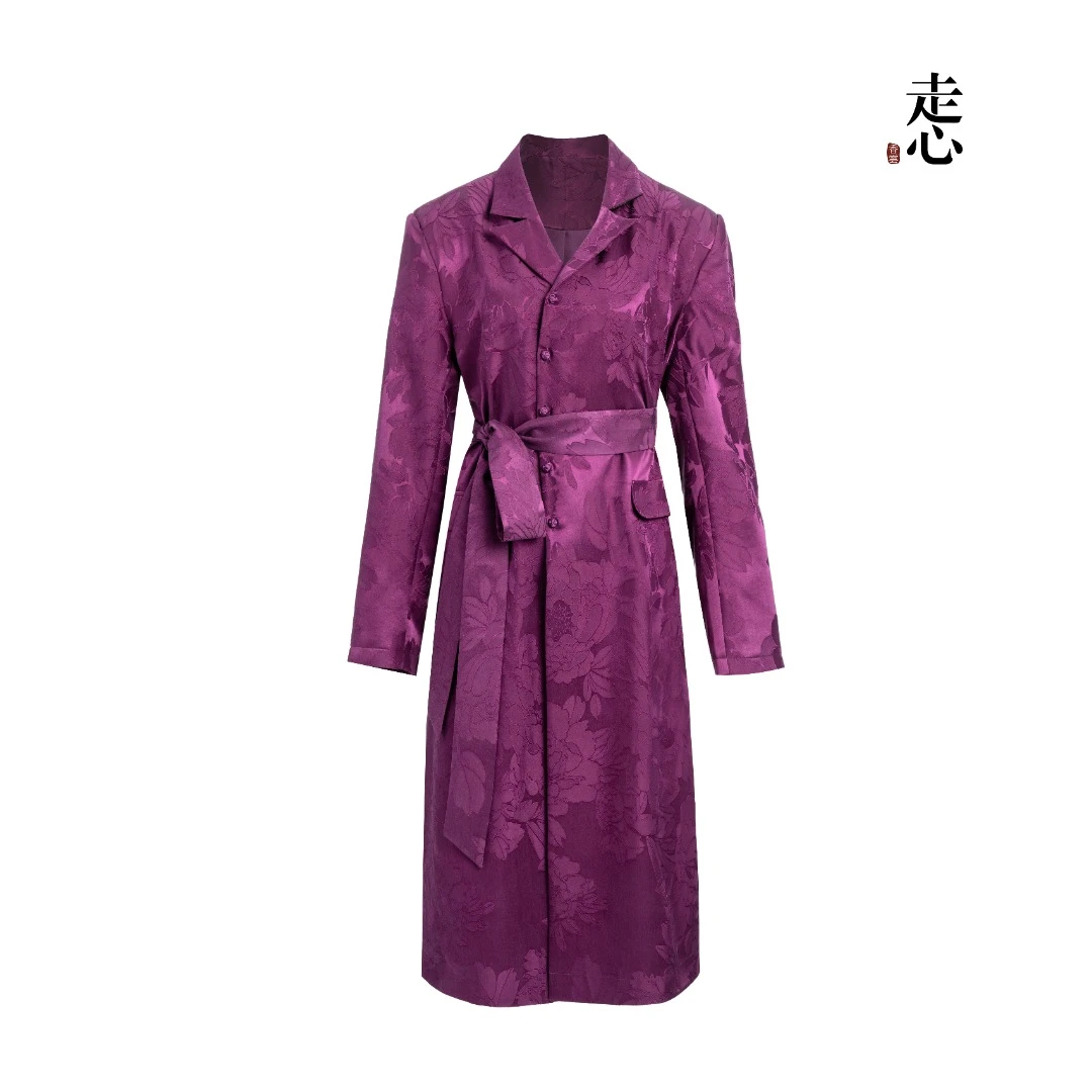 【香云走心】大衣24ZWT3976时尚气质中长款设计师桑蚕丝气质原创