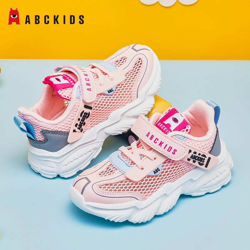 ABCKIDS童鞋女童鞋子夏季新品女童透气网鞋春夏单网休闲运动鞋