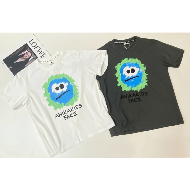 凯文家童装2024夏装新款 男童中大童韩版时尚印花T恤儿童短袖