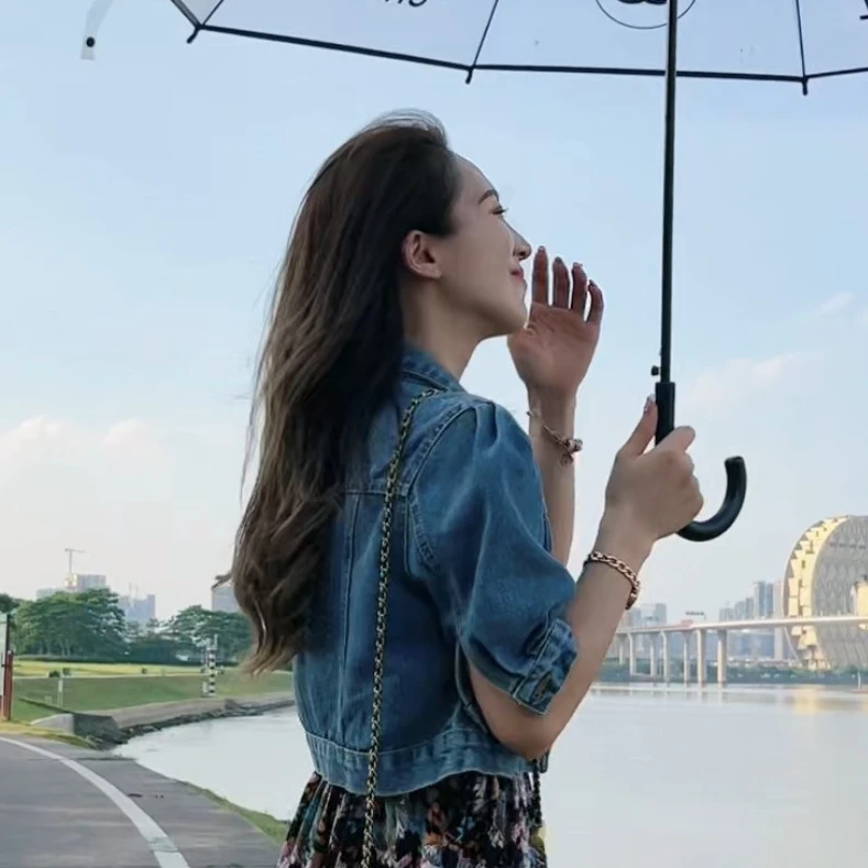 【现货牛仔外套】短款软牛仔透气舒适显瘦挺阔