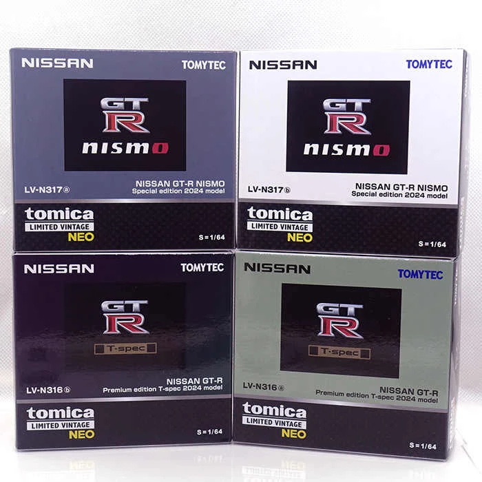 多美卡TOMYTEC TLV 1:64 8月 N316b NISSAN GT-R 午夜紫合金车模