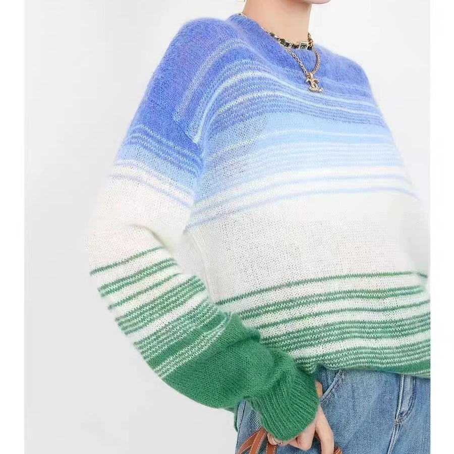 【芹姐优选】高端南非马海条纹套衫13