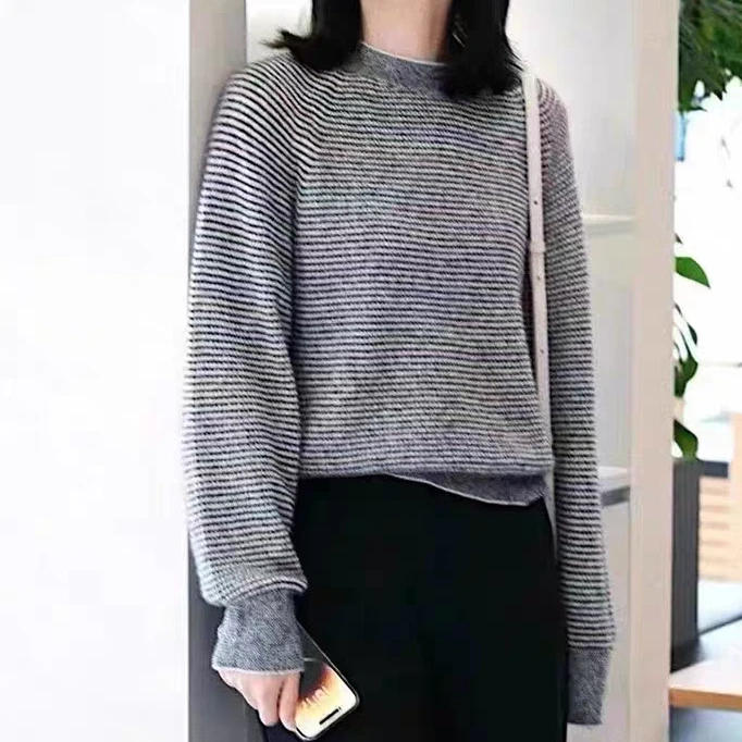 小HE羊驼绒毛衣套衫百搭