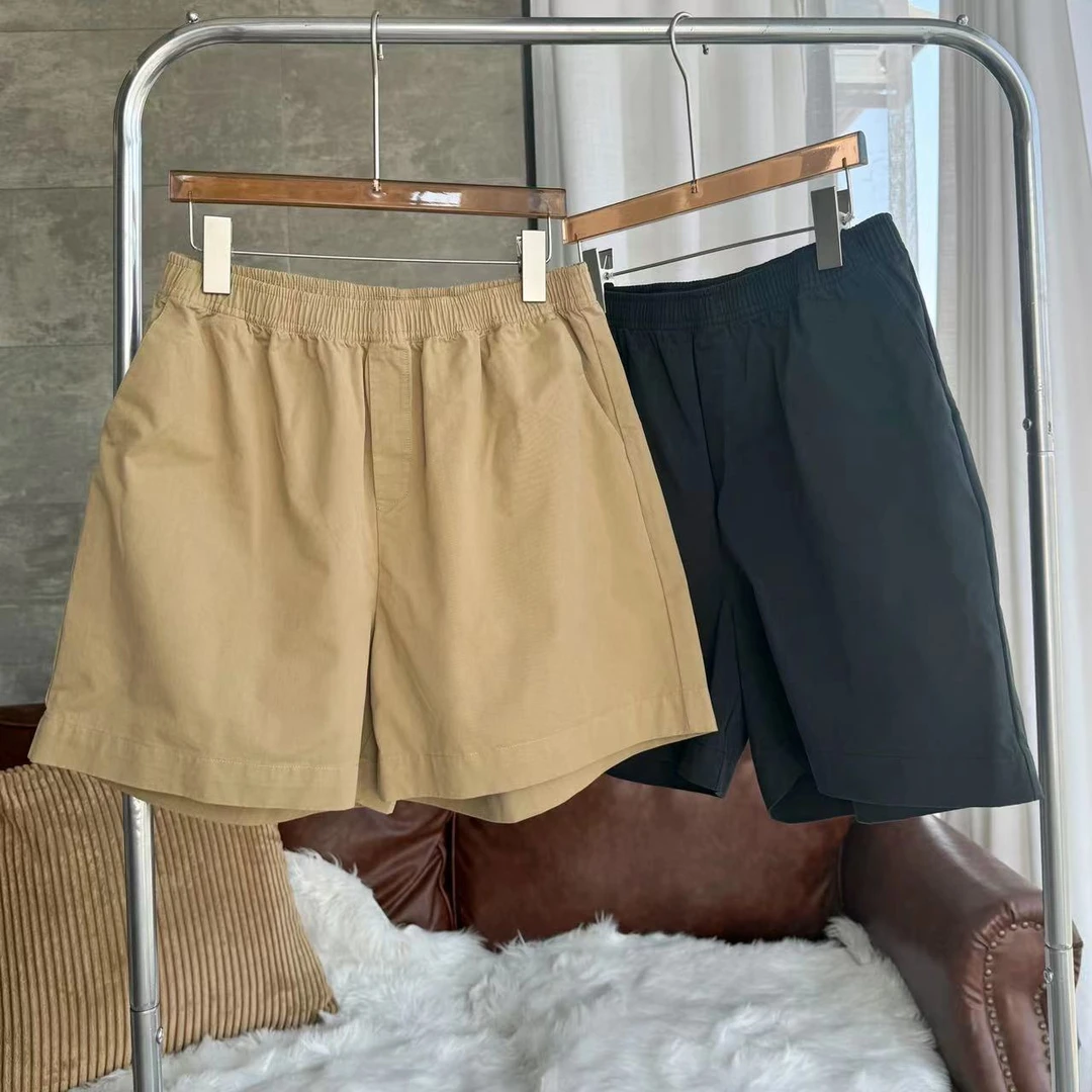3030【云小院甄选】夏季全棉短裤酵洗精梳棉高腰短裤阔腿宽松松紧腰