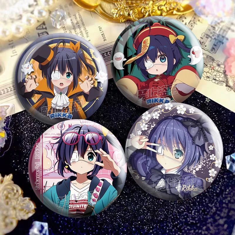 二次元动漫中二病也要谈恋爱周边双闪吧唧徽章小鸟游六花同人谷子