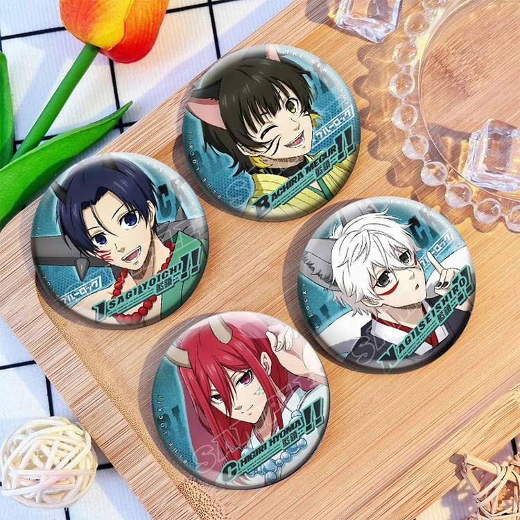 蓝色监狱同人周边徽章挂件蓝锁双闪吧唧凪诚士郎千切豹马动漫谷子