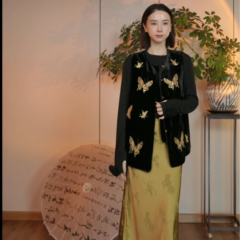 新中式穿搭国风女装中式上衣女装春秋款轻奢禅意东方美学古韵风格