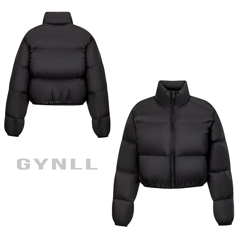 肯豆风短款羽绒服【升级版】白鸭绒时尚简约休闲保暖立领女款秋冬