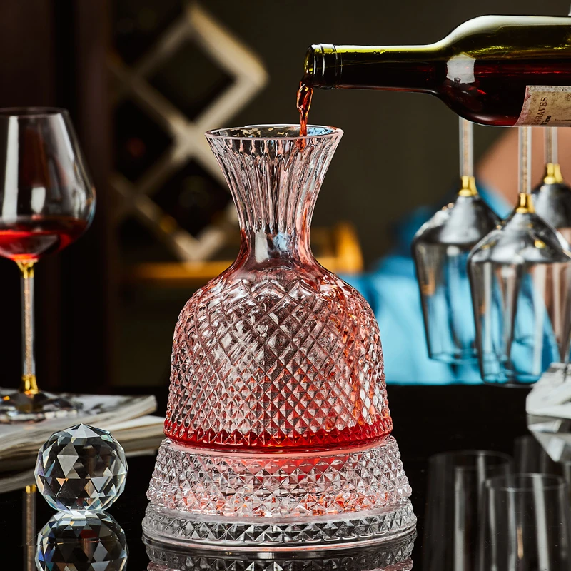 新款奢华快速旋转红酒醒酒器家用轻奢创意网红红酒醒酒壶酒瓶
