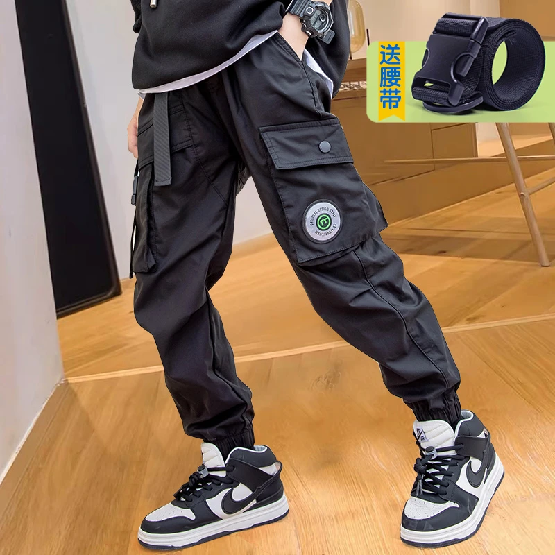 浙童男童工装裤春秋款2025棉裤裤子儿童休闲裤中大童潮牌痞帅风