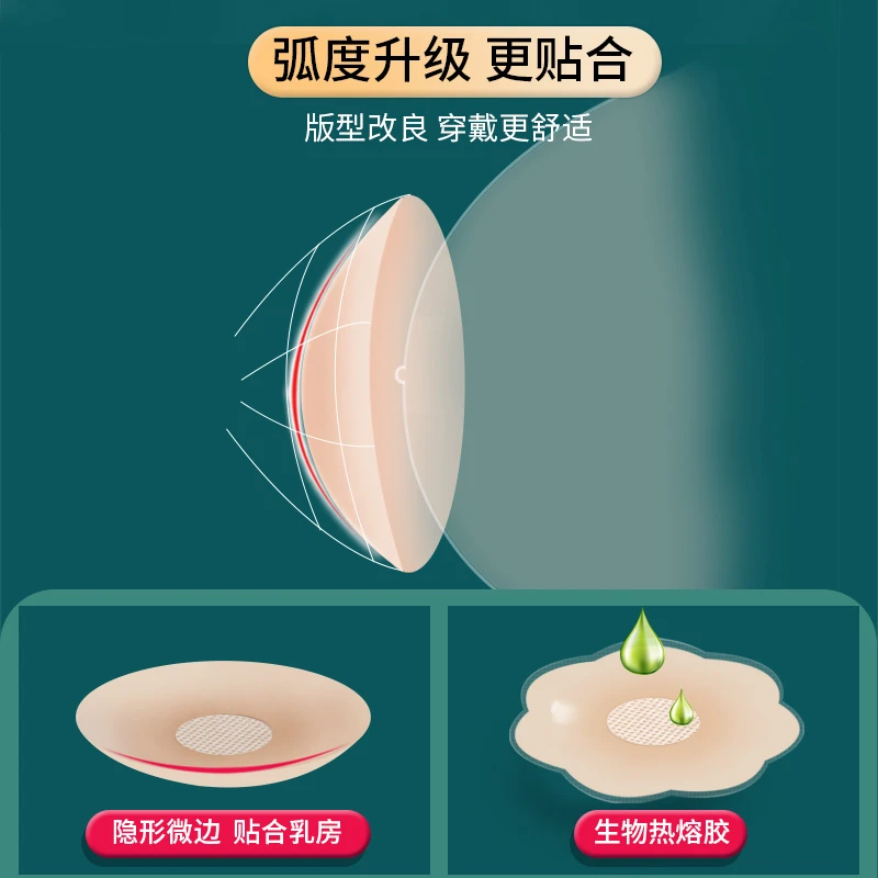 10对乳贴防凸点乳头贴女超薄款大胸防走光硅胶替换圆形文胸胸贴