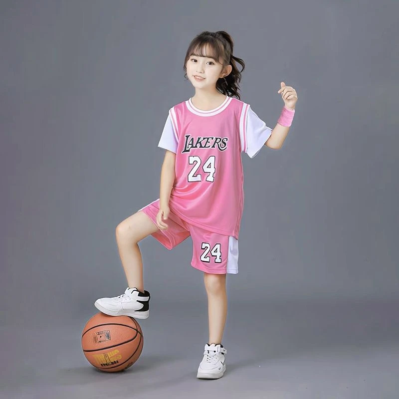 夏季短袖速干女童篮球服套装夏季儿童球服科比24号新款女孩运动